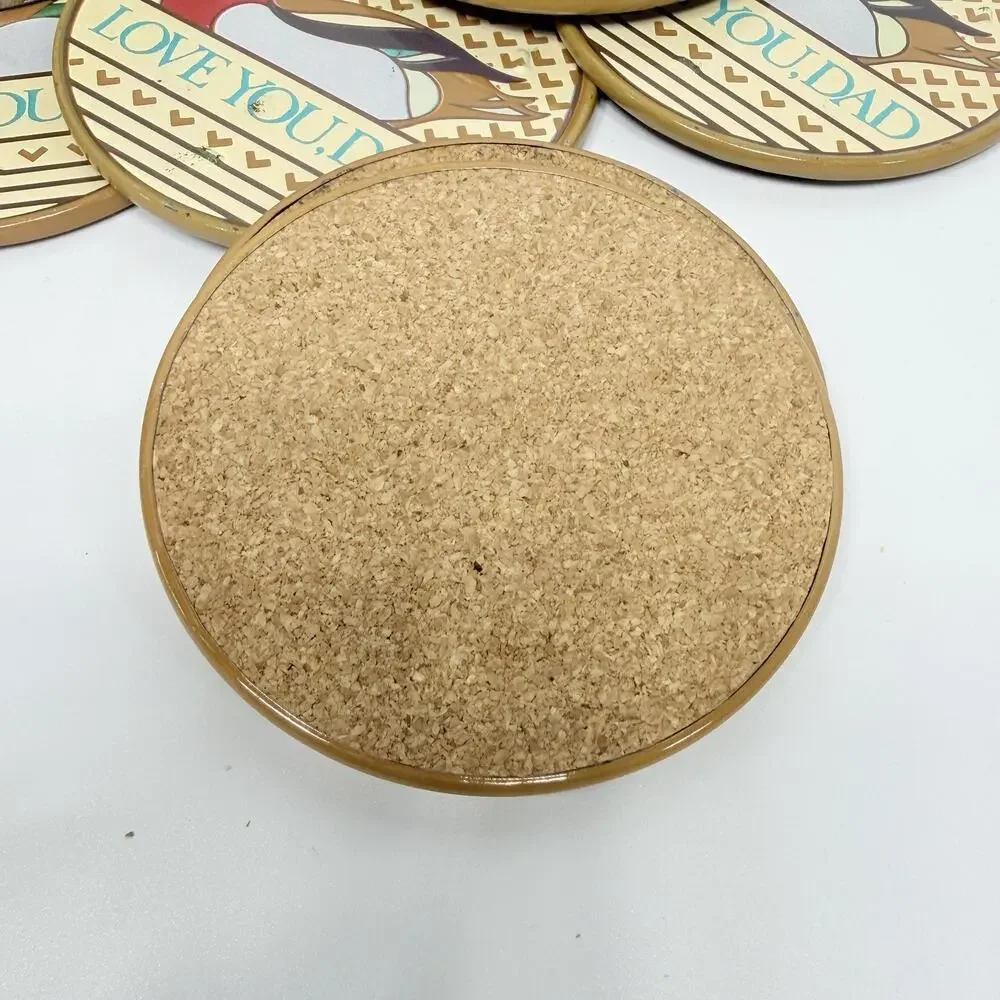 Vintage 1980s Mallrad Duck Metal 6 Coaster Set Dad Father Cottage Cabin Enesco